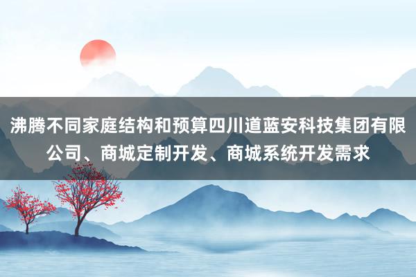 沸腾不同家庭结构和预算四川道蓝安科技集团有限公司、商城定制开发、商城系统开发需求